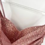 Hello Molly  Replay Button Pink Sequin Cowl Neck Bodycon Mini Dress Size 6 Photo 4