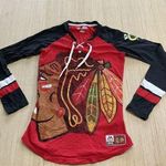 Majestic  Chicago Blackhawks Womens Indian Hockey Long Sleeve T-shirt NHL XS Photo 0