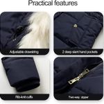 Women's Winter Warm Coats Puffer Jacket Long Drawstring Waterproof Snow Parka With Removable Faux Fur Trim Hood Photo 4