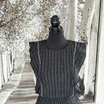 MISA Los Angeles Cielle Ruffle Bib Black Gold Mini Dress - Size XS Photo 3