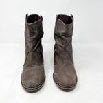 Sundance [] Shay Brown Leather Slouchy Western Pull On Ankle Boots Size 40 US 9 Photo 3