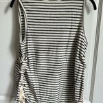 Vintage Havana Striped Tank Top with Side Tie Detail White Photo 2