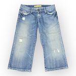 BKE Y2K Stella Low Rise Straight Leg Jean Capris Distressed Women’s 25 Photo 0