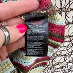 Urban Outfitters  Kian Crochet Mini Dress MEDIUM maroon green blue Photo 5