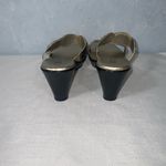 White Mountain  Gold & Rhinestones Open Toe Strappy 3” Wedge Sandals Size 8 Photo 5