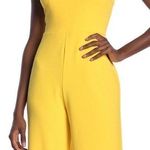 Bebe Yellow Halter Jumpsuit Size M Photo 0