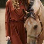 Free People  Beach Santa Maria Mini Dress in Spiced Brown Photo 0