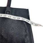 Large Black/Brown reversibleLeather Tote Bag 19x16 Inches 82c Black Photo 5