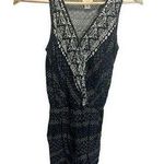 MOSSIMO Black White Floral Romper XS Sleeveless V Photo 0