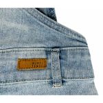 Almost Famous Juniors  Hand Painted Denim Shortalls Bib Overall Shorts Stretch L Photo 8