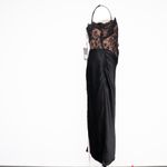 House Of CB . Nikita - Black Satin and Lace Corset Dress. Photo 4