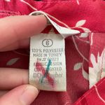 Christopher & Banks Vintage  women’s red tan floral polyester‎ zip maxi skirt 6 Photo 6