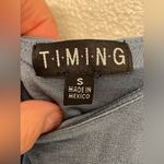 Timing  Women’s Blue Shimmery‎ Bodysuit Size S Photo 4