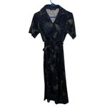 Disturbia Fernery Midi Shirt Dress Black Green Whimsigoth Dark Romance Witchy Size 2 Photo 5