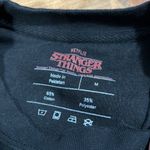 Netflix  Stranger Things size medium black sweatshirt embroidered red Demogorgon Photo 4