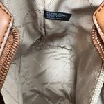 Michael Kors Brown Gold Metallic Print Top Zip Tote Bag Photo 6