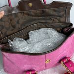 Coach y2k Vintage 2004 Pink Hampton Suede SOHO Flap Satchel Photo 7