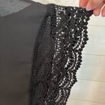 A Byer A.Byer sheer black tunic; batwing/poncho sleeves, detailed with wide lace Size S Photo 4