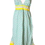 J.Crew midi Dress V Neck Criss Cross Block Print Beach Summer Pool Dress sz S Photo 6