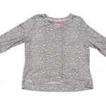 Kate Spade New York Leopard Print Long Sleeve Top Women's Size L Gray Pink Size L Photo 0