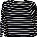 Chico's Chico’s Layered Double-Stripe Top Black White Striped ‎ Vanity Size 0/US Small Photo 7