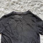 J.Crew Sheer Metallic Sweater Tee Dark Gray AS IS Size XS Photo 11