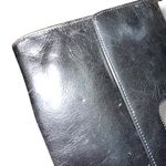 HOBO International Black Leather Clutch Bag Women’s Cutout Handle Foldover Photo 5