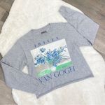 Mad Engine Vangogh Irises Print Crop T Shirt Gray Juniors Small Size undefined Photo 6