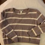 Cotton Emporium Lilac and White Sweater (Size Small) Photo 3