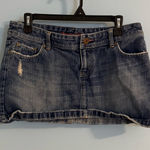vintage micro mini american eagle denim skirt with gem detail size 8 Photo 0
