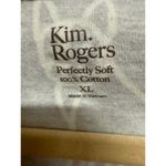 kim rogers  Dog Frenchie 3/4 Sleeve 100% Cotton Blue Shirt Dog Lover Preppy XL Photo 4