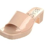 Anthropologie  Beach by Matisse Nude Jelly Block Heel Slide Sandals Shoes size 8 Photo 0