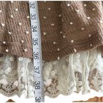 Anthropologie Y2K RYU Women's Knit Lace Tulle Pearls  Belted  Dress Coquette Sz L Photo 6