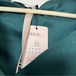 House Of CB NWT‎  Mena Off-Shoulder Satin Mini Dress in Evergreen Size XS Photo 2