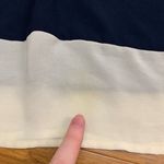 YA Los Angeles Dress Womens Size Medium Navy Sleeveless Fit & Flare White Trim Photo 2