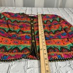 Maggy London Vintage Blouses Art to Wear Multicolor Silk Blazer Blouse Top sz 4 Photo 7