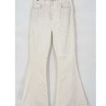 7 For All Mankind Megaflare Jeans White Flare Leg Denim Size 29 NWT Y2K Disco Photo 2