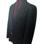 Pendleton Virgin Wool Single Breasted 2 Gold Button Blazer Black Womens EUC 10 Photo 1