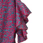 Sabina Musayev Liri Pink Ruffle Mini Dress Metallic Silver Dot Small no belt Photo 2