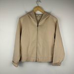 Vince Cotton Blend Cropped Zip Up Hoodie Beach Pockets Women’s Sz S Photo 2