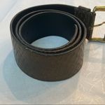 Furla  Brown Leather Embossed Belt Gold Tone Buckley Photo 2