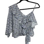 Anthropologie NWT Maeve  Pineapple Print Asymmetrical Crop Top - Size XS Photo 3