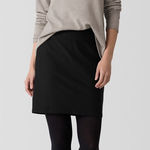 Eileen Fisher  Washable Flex Ponte Straight Skirt In Black Photo 0