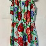 Everly Ruffle Top Floral Print Mini Dress Mint Size S NWT Photo 6