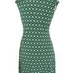 Kiara Womens Dress Size Small Short Sleeve Green Geometric Knot Mini Stretch Photo 7