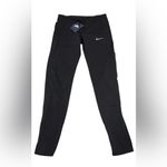 Nike NEW Black RACER TIGHTS Leggings with White Swoosh Size SMALL Photo 4