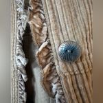 J.Jill  Denim Ruffle Trim Corduroy Jacket Unique Buttons Pockets Vintage Large Photo 5