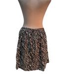 Banana Republic Black & White Zebra Print Zip Back Lined Mini Skirt Size 4 Photo 2