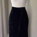 Vintage Y2K Hampton Nites Black Velvet Pencil Maxi Skirt w/ Left Side Slit Size undefined Photo 0