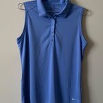 Nike DRI-FIT SLEEVELESS GOLF POLO SHIRT Blue  Large Photo 0